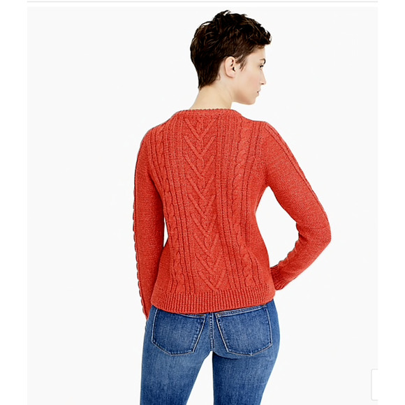 The Reeds Sweater Womens Small Red Cable Knit Lace Up Bow Preppy Chunky Academia - Picture 7 of 9